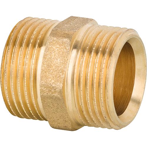 Bare brass double nipple Standard 1