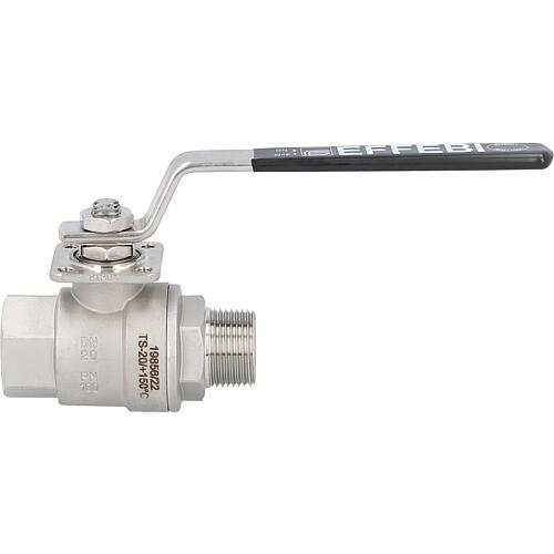 Ball valves, ET x IT, with stainless steel lever Standard 1