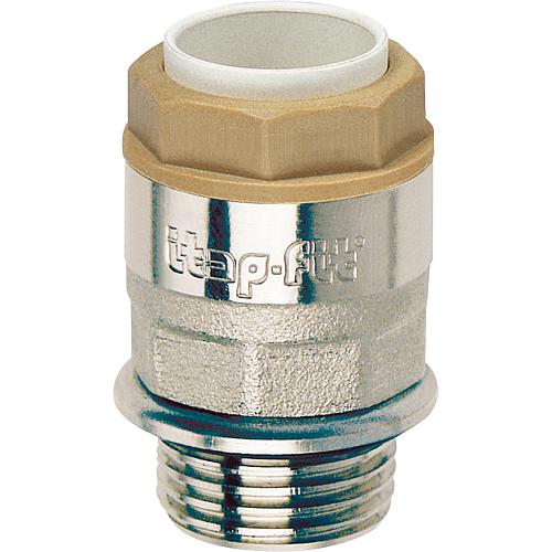 Push fitting transition nipple, nickel-plated