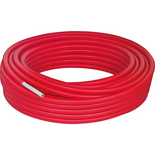 WS multi-layer composite piping WS, PE-RT in red protective tube, supplied in rolls