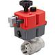 2-way electric ball valve, straight connection Standard 1