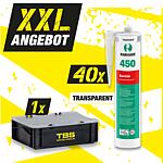 XXL-Angebot Ramsauer Sanitärsilikon 450 transparent 310 ml + TBS Transportbox, 41-Teilig