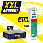 XXL-Angebot Ramsauer Sanitärsilikon 450 weiß 310 ml + TBS Transportbox, 41-Teilig