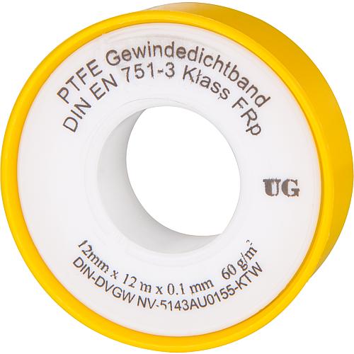 PTFE-Gewindedichtband FRp (Feingewinde) 1 Stück weißer Kern/gelbe Hülle