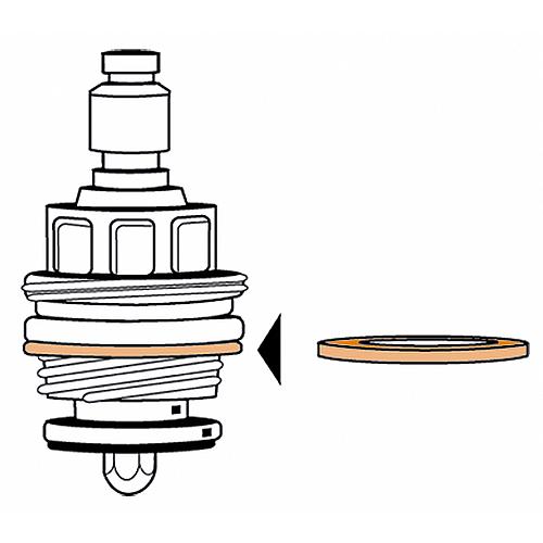 Fibre rings for upper tap pieces and union nuts