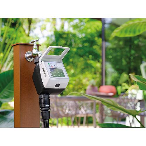 Single-circuit Irrigation computer Tempo Myaquasolar Anwendung 1