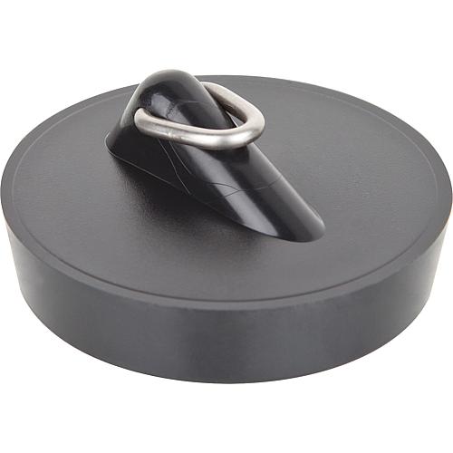 Plug with triangular ring upper Ø 45.5 mm, black, for washbasins and bathtubs