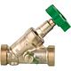 Free-flow valves WS made of forging brass, with drain DN 8 (1/4“)