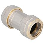 Brass clamp connector for steel pipe DN 10 (3/8“) to DN 50 (2“), joint on both sides