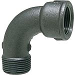 Malleable cast iron fitting, black 
Short elbow 90° (IT x ET)