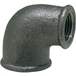 Malleable cast iron fitting, black 
Reduced bracket 90° (IT x IT)