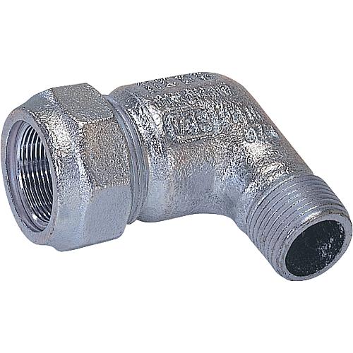 Malleable cast iron clamp connector, elbow with ET, model WA Standard 1