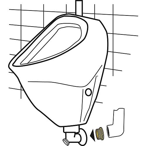 Rubber urinal connector Standard 2