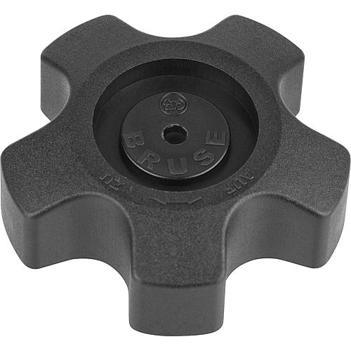 Handwheel, black, made of polyamide Standard 1