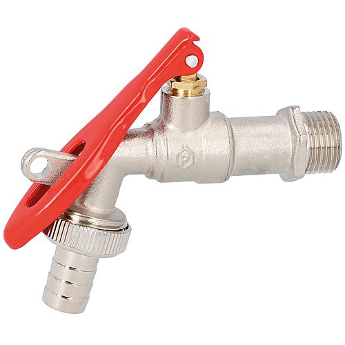 Outlet ball valve lockable, 1/2" nickel-plated