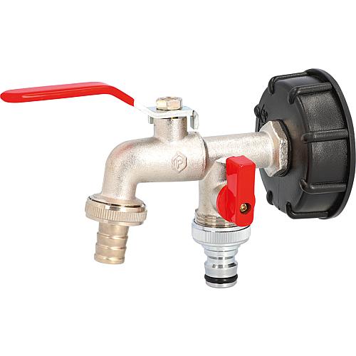 IBC adapter with double ball valve Standard 1