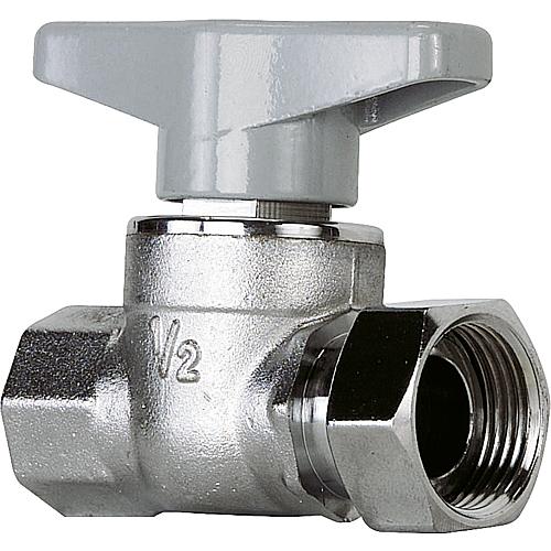 Ball valve, IT x union nut, with butterfly handle