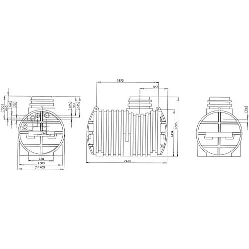 ET-3300 plastic underground storage tank