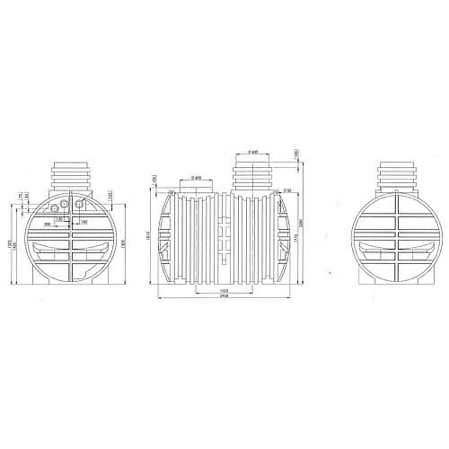 ET-5000 plastic underground storage tank