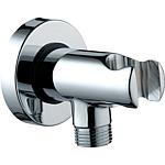 Wall connection elbow with shower holder