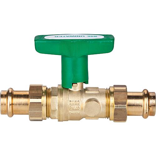 UNIWATER brass ball valves, press x press, Iso T-grip Standard 1