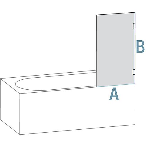 Wasserabweisprofil A  für den unteren Wannenanschluss Standard 3