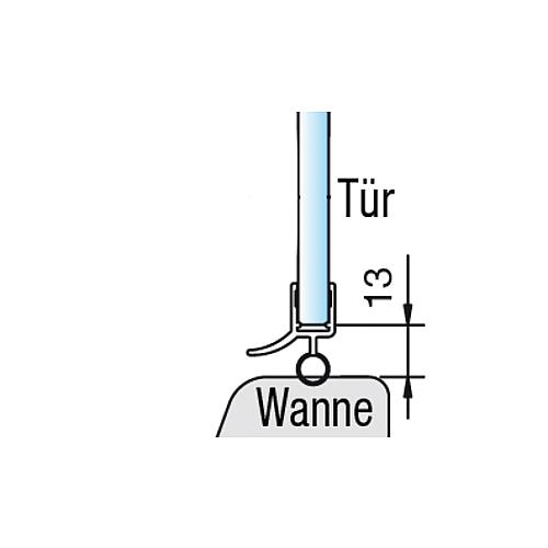Wasserabweisprofil A  für den unteren Wannenanschluss Standard 5