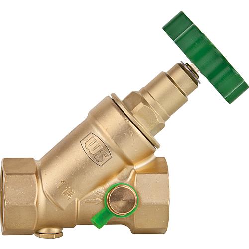WS free-flow valve DN15, with drain, Non-rising spindle, Rp 1/2""