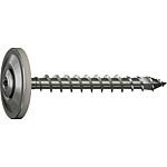 Sheet metal screw, SPAX® with seal, stainless steel A2, Ø 4.5 mm, washer 15 mm