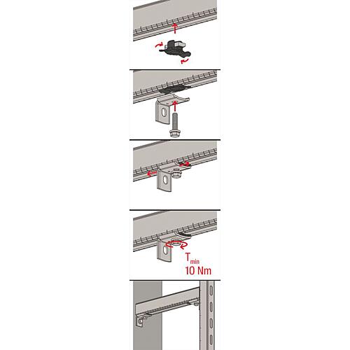 Mounting bracket MWU 90°, for mounting rail FLS Anwendung 2
