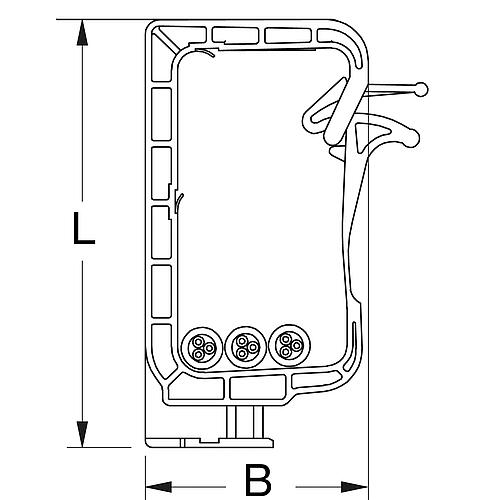 SHA multi-cable support for plug and screw fixing Anwendung 4