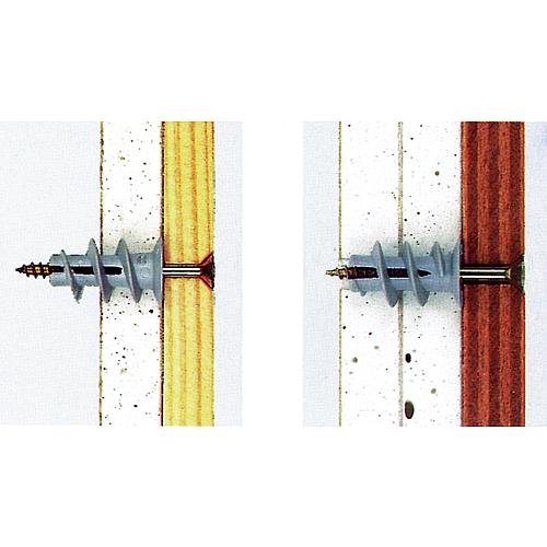 fischer Gipskartondübel GKS mit Spanplattenschraube Anwendung 5