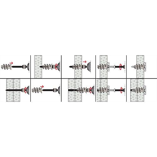 fischer Gipskartondübel GKS mit Spanplattenschraube Anwendung 6