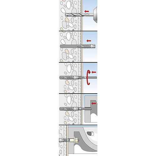 Fixation pour lavabo et urinoir WD Fischer Anwendung 4