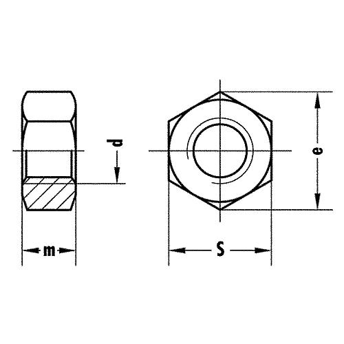 Hexagonal nuts, small packaging stainless steel A2 Piktogramm 1