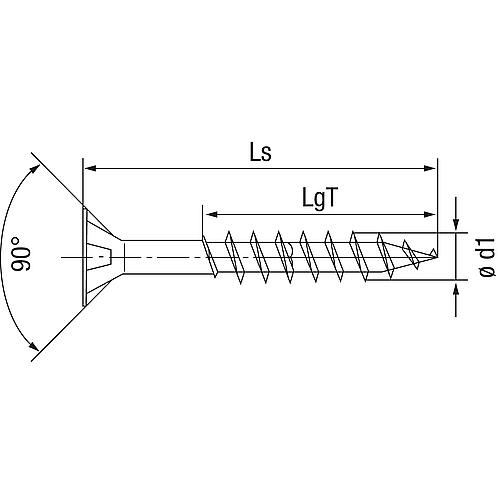 SPAX® Universalschraube, Gewinde-ø d1: 3,5 mm, Kopf-ø: 7,0 mm, Standardverpackung Standard 3