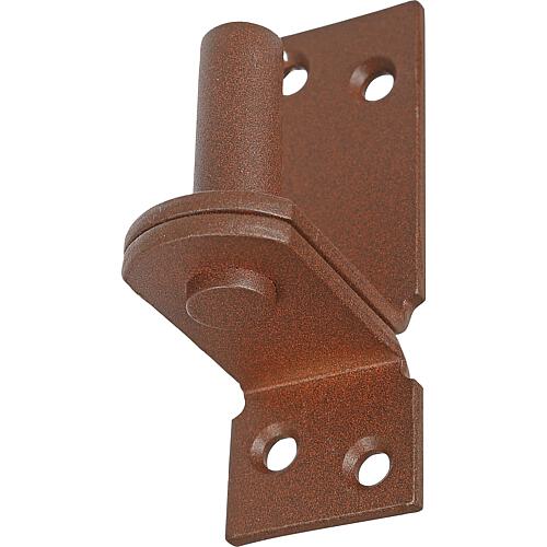 Block on plate DURAVIS® ⌀ 16 mm, DII hook, material: Steel, blue galvanised, surface: rust brown
