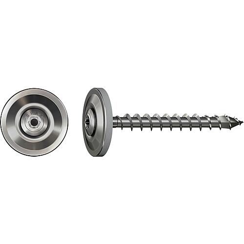 Sheet metal screw, SPAX® with seal, stainless steel A2, Ø 4.5 mm, washer 15 mm Anwendung 1