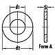 Washers, stainless steel A4, DIN 9021/ISO 7093-1 Standard 2