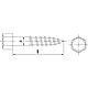 Vis à bois à tête hexagonale, ø 12 mm, DIN 577, acier inoxydable A2 Anwendung 1