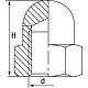 Hutmuttern Edelstahl A4 DIN 1587, Gewinde-ø: 3 bis 20 mm Standard 3