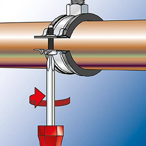 fischer pipe clamp FRS, stainless steel A2 M8/M10 Funktion 4