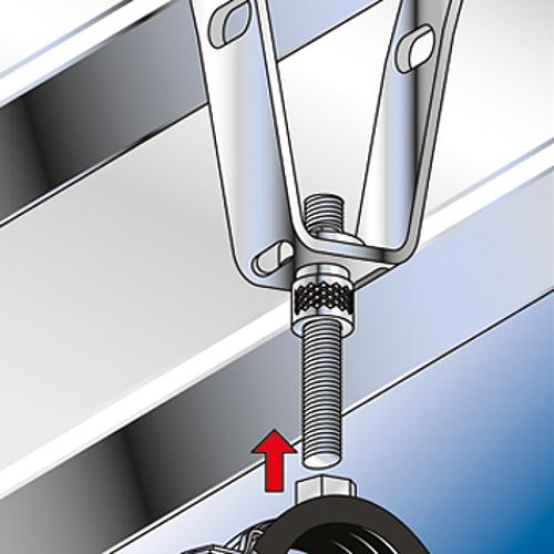 Trapezoidal hanger TZ H, galvanised steel