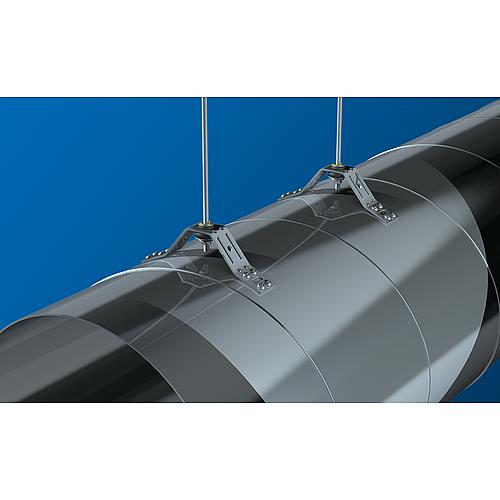 Ventilation pipe bracket, galvanised steel Anwendung 1