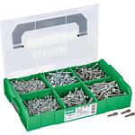 Screw assortment, countersunk head, Torx® (T-STAR Plus), + 3 bits in mini L-BOXX®, full and partial thread, 700 pieces