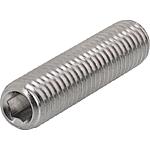 Threaded pin with hexagonal socket and flat point, stainless steel A4