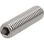 Threaded pin hexagonal socket with point, stainless steel A2