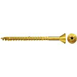 Fischer, MDF chipboard screws, thread ø d1: 4.5 mm, head ø: 9.0 mm, Gvz