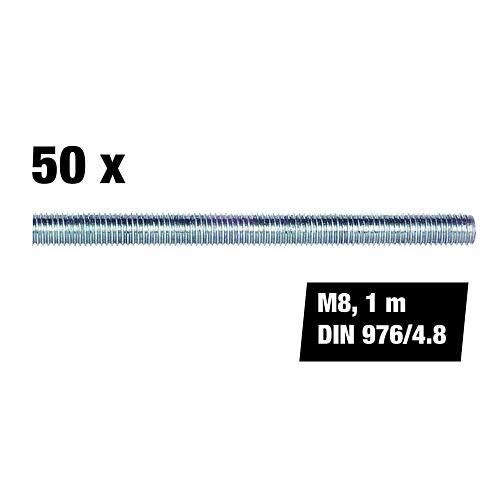 Value pack of threaded rods M8, 1 m, DIN 976/4.8, 50 pieces