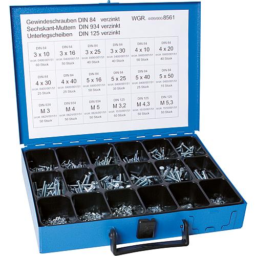 Slotted screw set DIN 84, galvanised Standard 1